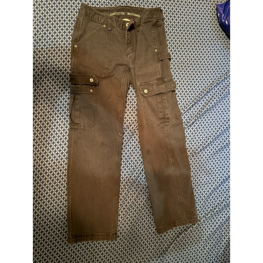 (SIZE 2) DULUTH TRADING CURVESETTER CARPENTER PANTS WOMENS BLACK